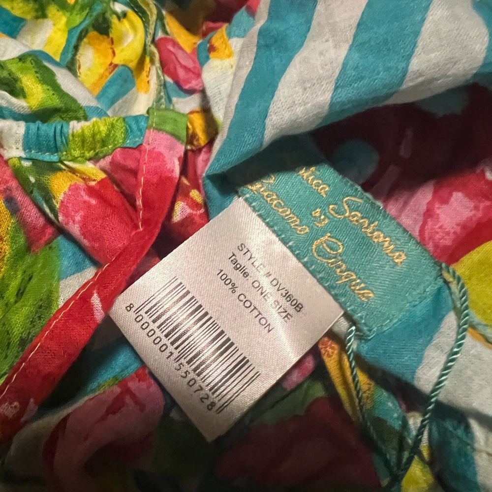 Vibrant Floral & Lemon Print Sundress with Pom Trim - Picture 6 of 6